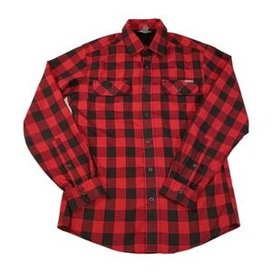 Eddie Bauer Shirt Red Buffalo Check Plaid Classic Fit Mens S Gorpcore Christmas